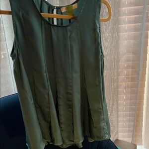Elegant Green Sleeveless Top